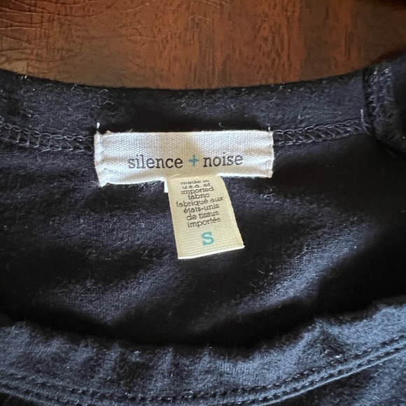 Silence + Noise rainbow  T-shirt dress. Black with rainbow stripes. Size S. - Picture 7 of 10